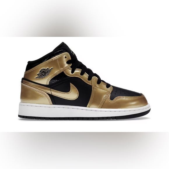 Jordan Other - Jordan 1 Mid SE Metallic Gold Black (GS)